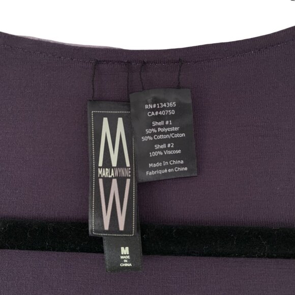 MarlaWynne Reversible Long Cardigan Abstract Pattern Open Front Lagenlook Size M - Picture 6 of 9